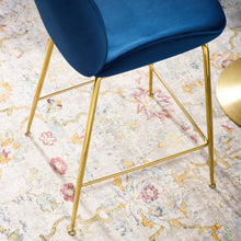 Load image into Gallery viewer, Scoop Gold Stainless Steel Leg Performance Velvet Counter Stool by Modway
