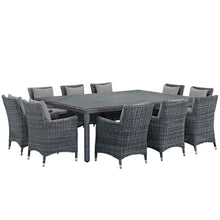 Load image into Gallery viewer, Summon 11 Piece Outdoor Patio Sunbrella¨ Dining Set by Modway