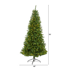 Load image into Gallery viewer, 6.5' Green Valley Fir Artificial Christmas Tree w/ 350 Clear LED Lights