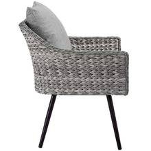 Load image into Gallery viewer, Endeavor 5 Piece Outdoor Patio Wicker Rattan Loveseat Armchair Coffee + Side Table Set by Modway