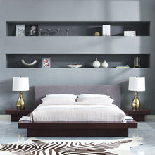 Load image into Gallery viewer, Freja 3 Piece Fabric Queen Bedroom Set in Cappuccino Gray
