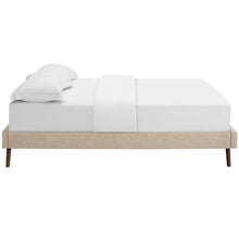 Load image into Gallery viewer, Loryn Fabric Queen Bed Frame with Round Splayed Legs by Modway