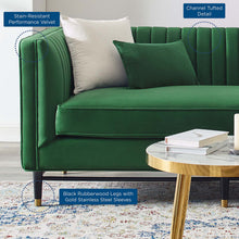 Load image into Gallery viewer, Devote Channel Tufted Performance Velvet Loveseat by Modway