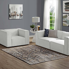Load image into Gallery viewer, Ganesa Distressed Diamond Floral Lattice 5x8 Area Rug by Modway