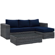 Load image into Gallery viewer, Summon 3 Piece Outdoor Patio Sunbrella¨ Sectional Set by Modway