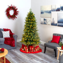 Load image into Gallery viewer, 6' Vancouver Fir 'Natural Look' Artificial Christmas Tree w/ 350 Clear LED Light