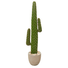 Load image into Gallery viewer, 56" Cactus Artificial Plant in Sandstone Planter