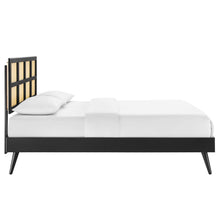 Load image into Gallery viewer, Sidney Cane and Wood Queen Platform Bed With Splayed Legs by Modway