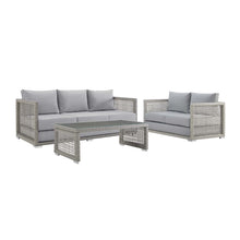 Load image into Gallery viewer, Aura 3 Piece Outdoor Patio Wicker Rattan Set by Modway