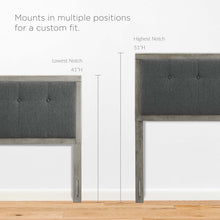 Load image into Gallery viewer, Draper Tufted Fabric and Wood King Headboard by Modway