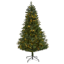 Load image into Gallery viewer, 6' Vermont Fir Artificial Christmas Tree with 250 Clear LED Lights