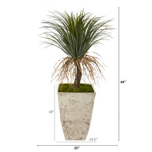 Load image into Gallery viewer, 44" Pony Tail Palm Artificial Plant in Country White Planter