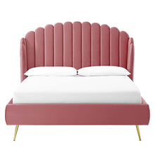 Load image into Gallery viewer, Lana Performance Velvet Queen Wingback Platform Bed by Modway