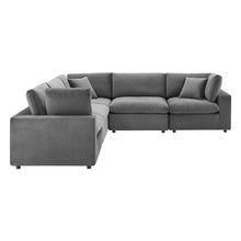 Load image into Gallery viewer, Commix 5-Piece Down Filled Overstuffed Performance Velvet Sectional Sofa by Modway