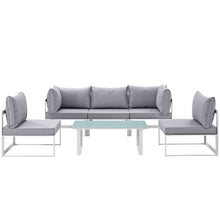 Load image into Gallery viewer, Fortuna 6 Piece Outdoor Patio Sectional Sofa Set by Modway