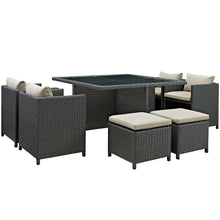 Load image into Gallery viewer, Sojourn 9 Piece Outdoor Patio Sunbrella¨ Dining Set by Modway