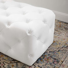 Load image into Gallery viewer, Amour 48" Tufted Button Entryway Faux Leather Bench by Modway