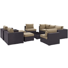 Load image into Gallery viewer, Convene 10 Piece Outdoor Patio Sectional Set by Modway