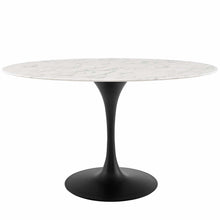 Load image into Gallery viewer, Lippa 54" Oval Faux Marble Dining Table by Modway