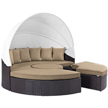 Load image into Gallery viewer, Quest Outdoor Patio Wicker Rattan Canopy Sectional Daybed by Modway