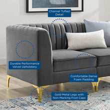Load image into Gallery viewer, Triumph Channel Tufted Performance Velvet Loveseat by Modway