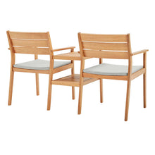 Load image into Gallery viewer, Viewscape Outdoor Patio Ash Wood Jack and Jill Chair Set by Modway