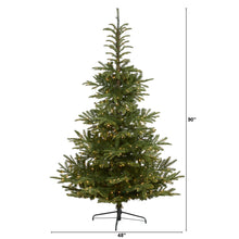 Load image into Gallery viewer, 7.5' Layered Washington Spruce Artificial Christmas Tree w 550 Clear LED Lights