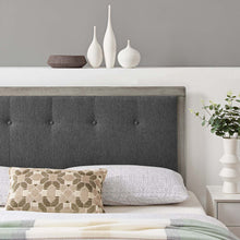 Load image into Gallery viewer, Draper Tufted Fabric and Wood King Headboard by Modway
