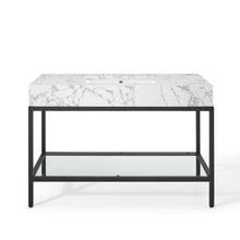 Load image into Gallery viewer, Kingsley 50" Black Stainless Steel Bathroom Vanity by Modway