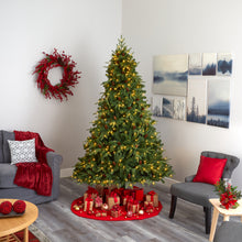 Load image into Gallery viewer, 8' Wellington Spruce 'Natural Look' Artificial Christmas Tree w/ 550 Clear LED