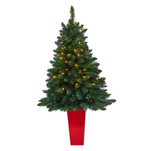 Load image into Gallery viewer, 52' Northern Rocky Spruce Artificial Christmas Tree w/ 100 Clear Lights