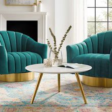 Load image into Gallery viewer, Lippa 28" Round Wood Coffee Table with Tripod Base by Modway