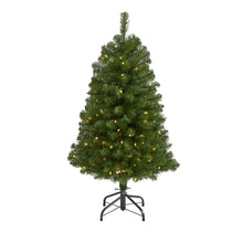 Load image into Gallery viewer, 4' Virginia Fir Artificial Christmas Tree w/ 100 Clear Lights & 223 Bendable