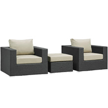 Load image into Gallery viewer, Sojourn 3 Piece Outdoor Patio Sunbrella¨ Sectional Set by Modway