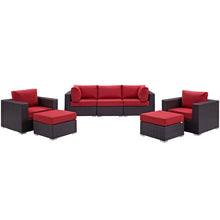 Load image into Gallery viewer, Convene 7 Piece Outdoor Patio Sectional Set by Modway