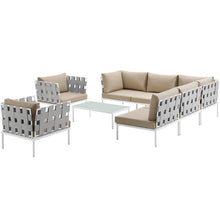 Load image into Gallery viewer, Harmony 8 Piece Outdoor Patio Aluminum Sectional Sofa Set by Modway