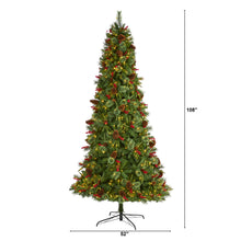 Load image into Gallery viewer, 9' Norway Mixed Pine Artificial Christmas Tree w/ 650 Clear LED Lights