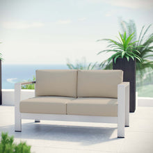 Load image into Gallery viewer, Shore Outdoor Patio Aluminum Loveseat by Modway