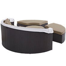 Load image into Gallery viewer, Quest Outdoor Patio Wicker Rattan Canopy Sectional Daybed by Modway