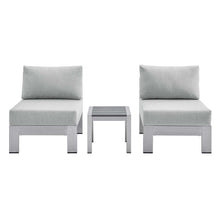 Load image into Gallery viewer, Shore 3 Piece Sunbrella¨ Fabric Outdoor Patio Aluminum Set by Modway