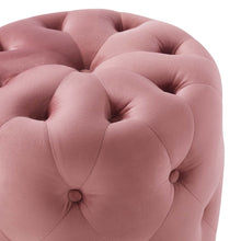 Load image into Gallery viewer, Amour Tufted Button Round Performance Velvet Ottoman by Modway