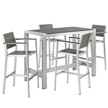Load image into Gallery viewer, Shore 5 Piece Outdoor Patio Aluminum Dining Set by Modway