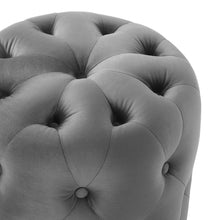 Load image into Gallery viewer, Amour Tufted Button Round Performance Velvet Ottoman by Modway