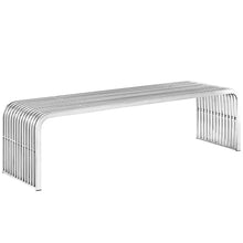 Load image into Gallery viewer, Pipe 60" Stainless Steel Bench by Modway