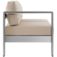 Load image into Gallery viewer, Shore Left-Arm Corner Sectional Outdoor Patio Aluminum Loveseat by Modway