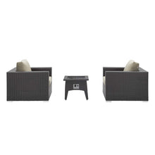 Load image into Gallery viewer, Convene 3 Piece Set Outdoor Patio with Fire Pit by Modway