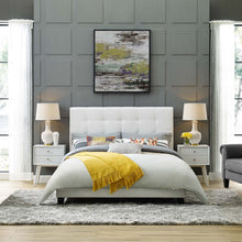 Load image into Gallery viewer, Melanie Tufted Button Upholstered Fabric King Platform Bed by Modway