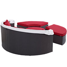 Load image into Gallery viewer, Convene Outdoor Patio Wicker Rattan Canopy Sectional Daybed by Modway