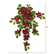 Load image into Gallery viewer, 30" Poinsettia and Variegated Holly Artificial Plant (Set of 2) (Real Touch)