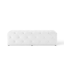 Load image into Gallery viewer, Amour 60" Tufted Button Entryway Faux Leather Bench by Modway